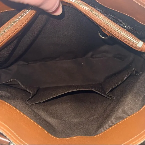 Coach Y2K Demi Signature Print Brown Soho Buckle Leather Canvas Tote Bag - Picture 13 of 16